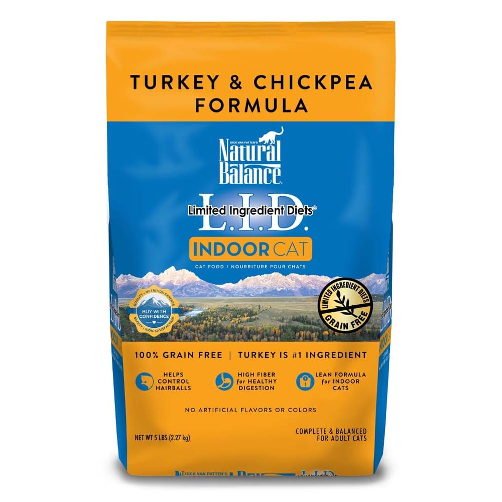Natural Balance Pet Foods L.I.D Indoor Turkey and Chickpea Formula Cat Food 5 lb - Pet Supplies - Natural Balance