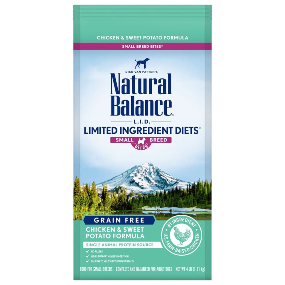 Natural Balance Pet Foods L.I.D. Small Breed Bites Dry Dog Food Chicken Sweet Potato 1ea/4 lb - Pet Supplies - Natural Balance