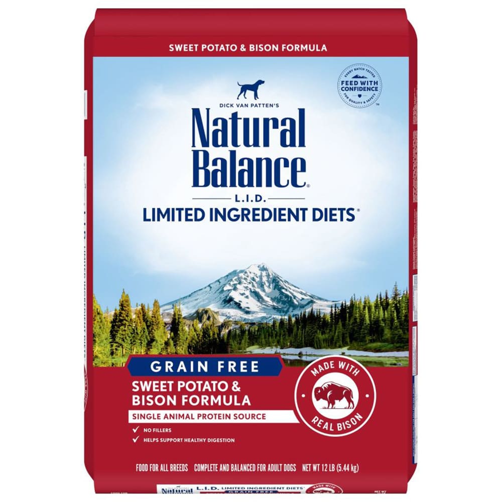Natural Balance Pet Foods L.I.D. Sweet Potato and Bison Adult Dry Dog Food 12lbs - Pet Supplies - Natural Balance