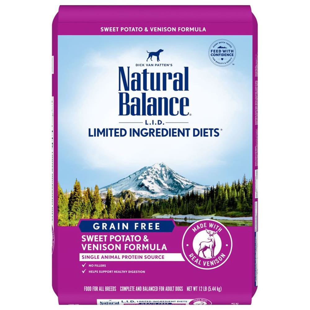 Natural Balance Pet Foods L.I.D. Sweet Potato and Venison Adult Dry Dog Food 12lbs - Pet Supplies - Natural Balance