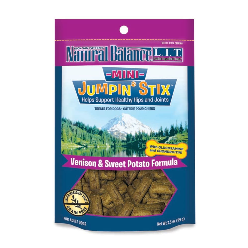 Natural Balance Pet Foods L.I.T Hip-Stix Venison Formula Semi-Moist Dog Treats 3.5 oz Mini - Pet Supplies - Natural Balance