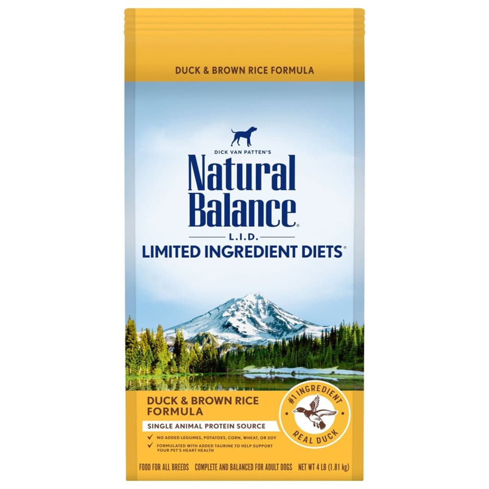 Natural Balance Pet Foods LID Duck and Brown Rice Adult Dry Dog Food 4 lb - Pet Supplies - Natural Balance