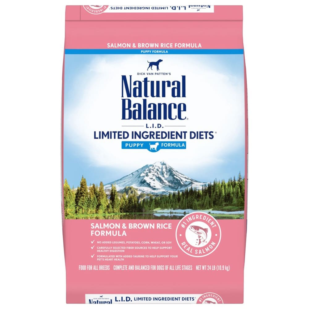 Natural Balance Pet Foods LID Salmon and Brown Rice Puppy Dry Dog Food 24 lb - Pet Supplies - Natural Balance