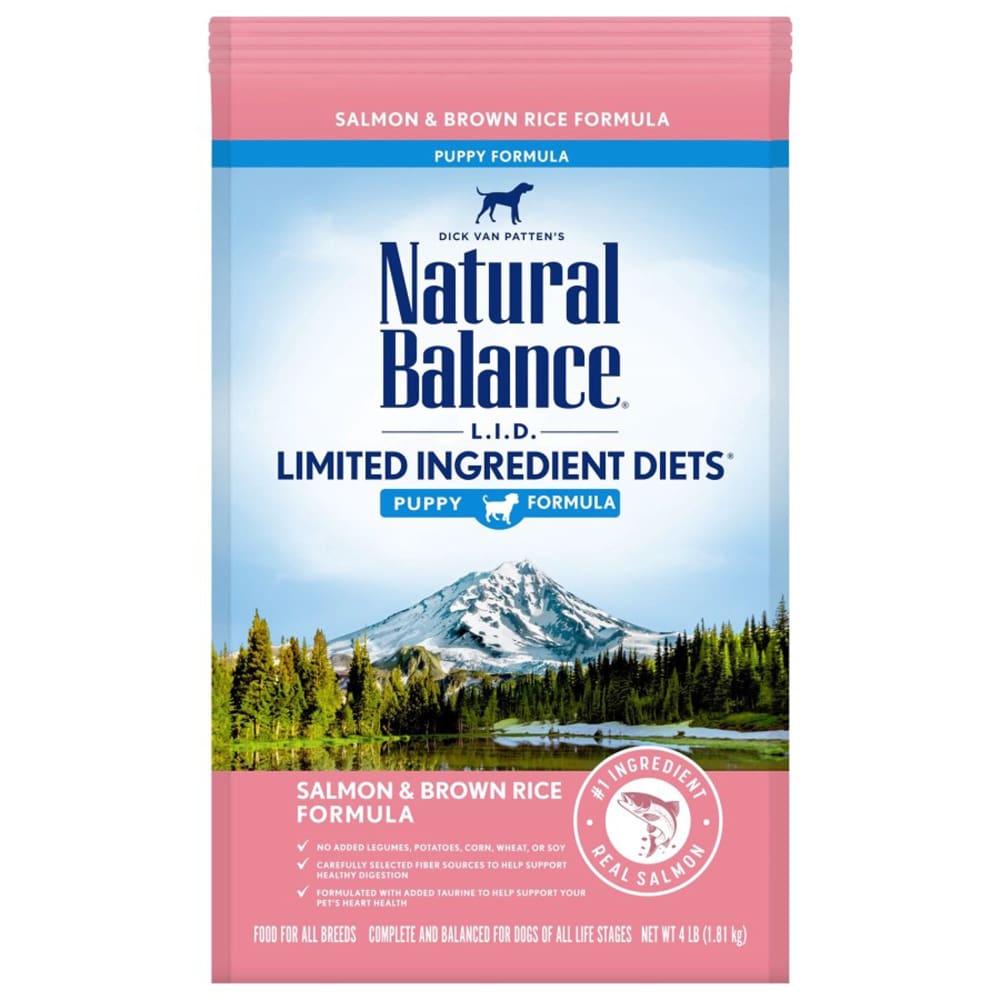 Natural Balance Pet Foods LID Salmon and Brown Rice Puppy Dry Dog Food 4 lb - Pet Supplies - Natural Balance