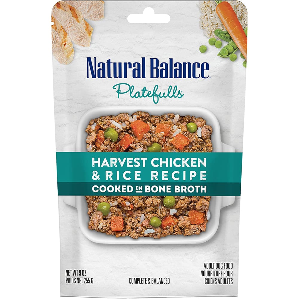 Natural Balance Pet Foods Platefulls Wet Dog Food Harvest Chicken Rice Recipe; 12ea-9 oz - Pet Supplies - Natural Balance