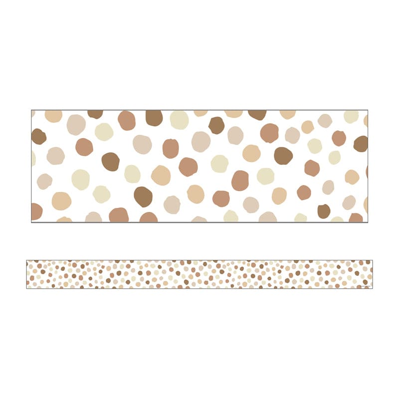 Natural Polka Dots Straight Borders Simply Stylish (Pack of 10) - Border/Trimmer - Carson Dellosa Education