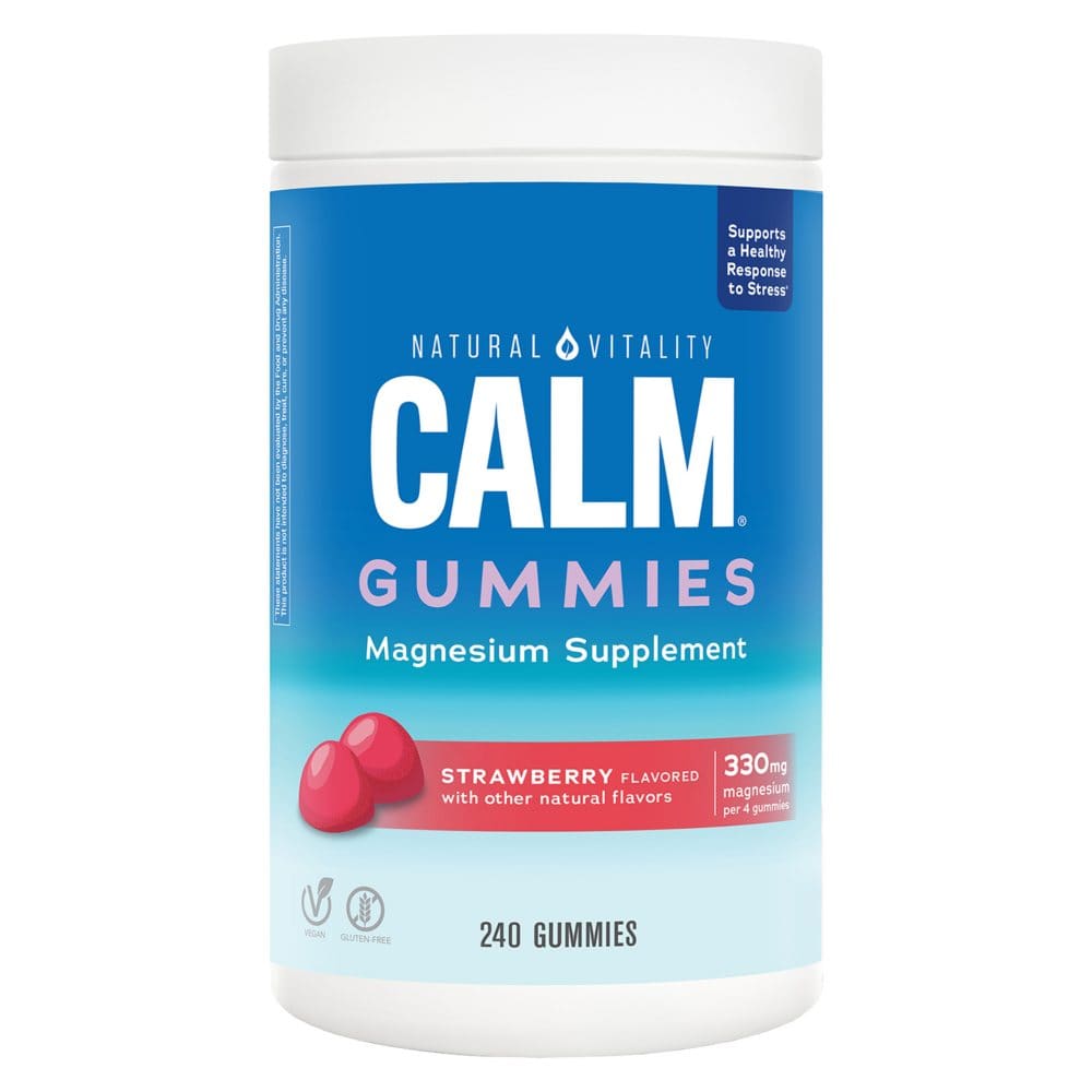 Natural Vitality Calm The Anti-Stress Dietary Supplement Gummy Strawberry (240 ct.) - Supplements - Natural Vitality