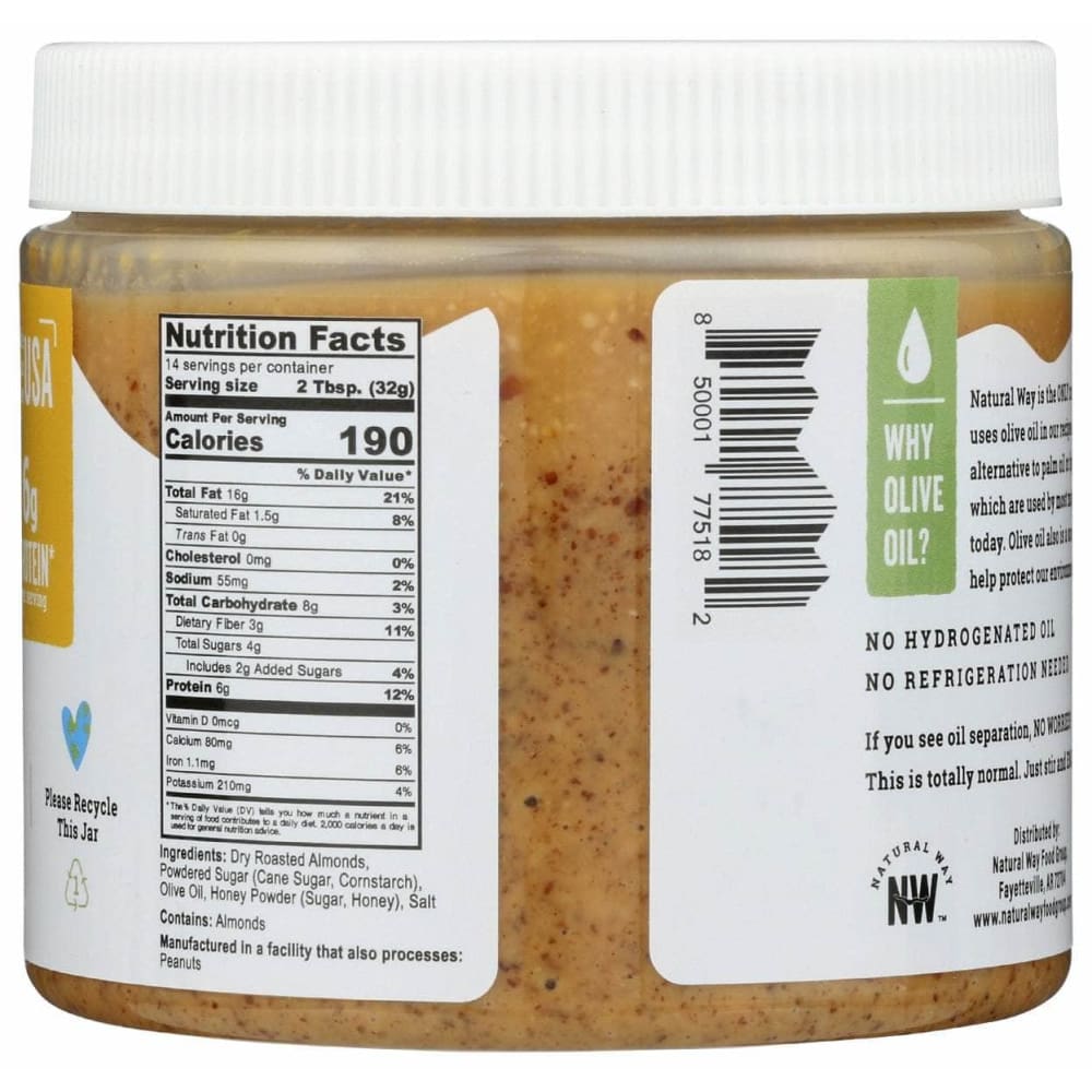 Natural Way Grocery > Pantry > Condiments NATURAL WAY: Almond Butter Oo Honey, 16 oz