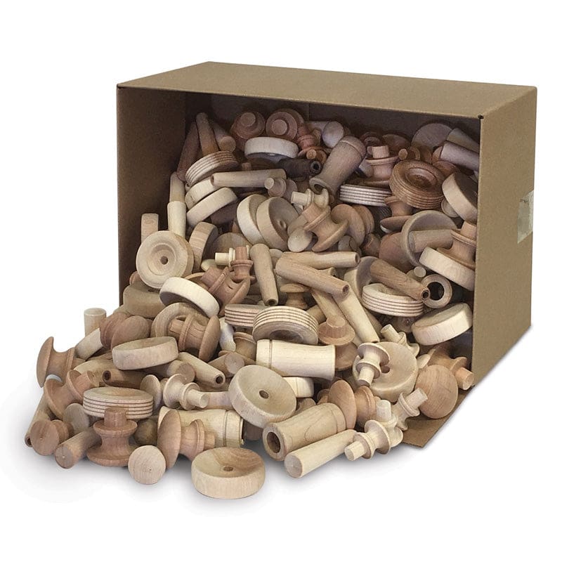 Natural Wood Turnings Assrtd Shapes - Wooden Shapes - Dixon Ticonderoga Co - Pacon