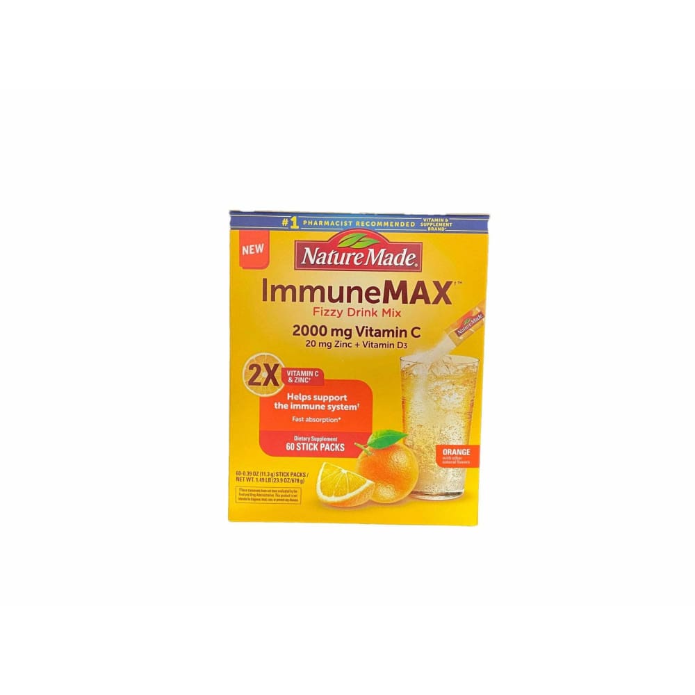 Nature Made Nature Made ImmuneMAX Fizzy Drink Mix, Orange, 60 Stick Packs