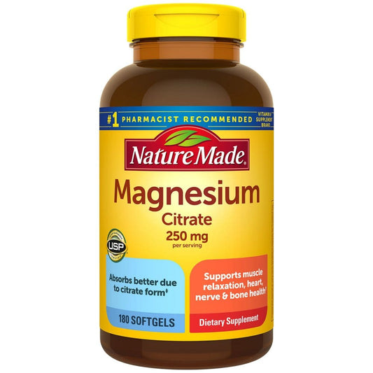 Nature Made Magnesium Citrate 250mg Softgels (180 ct.) - Supplements - Nature Made