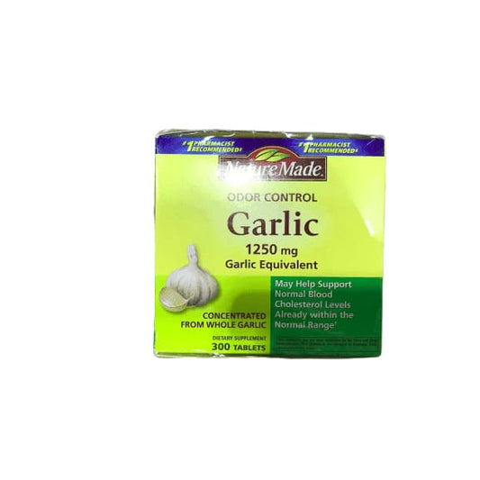 Nature Made Odor Control Garlic, 1250mg, 300 Tabs - ShelHealth.Com