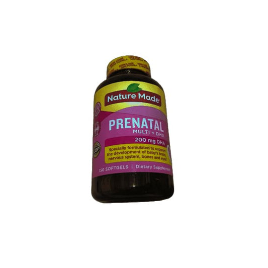 Nature Made Prenatal + DHA 200 mg Multivitamin Softgels, 150 Ct - ShelHealth.Com