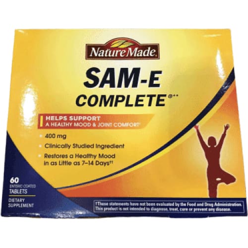 Nature Made SAM-e Complete 400 mg - 60 Enteric Tablets - ShelHealth.Com