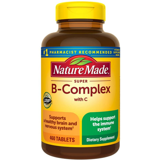 Nature Made Super B-Complex Tablets for Metabolic Health (460 ct.) - Letter Vitamins - Nature Made