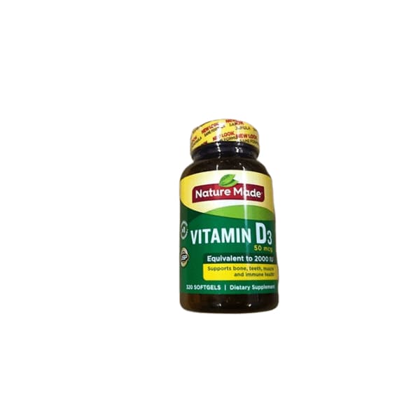 Nature Made Vitamin D3 2,000 IU LSG, 320 ct. - ShelHealth.Com