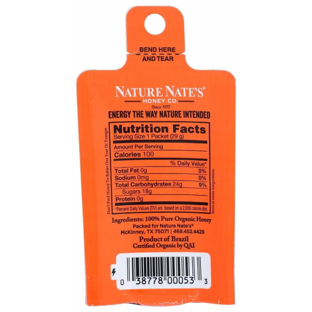 NATURE NATES Nature Nates Honey Raw Energy Packets, 1.02 Oz