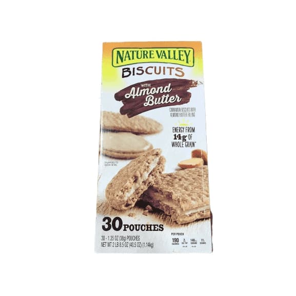 Nature Valley Biscuit Sandwich Almond Butter & Peanut Butter ( 30 ct ) - ShelHealth.Com