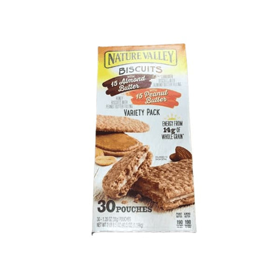 Nature Valley Biscuit Variety Pack, 30 Bars x 1.35 Oz Each - ShelHealth.Com