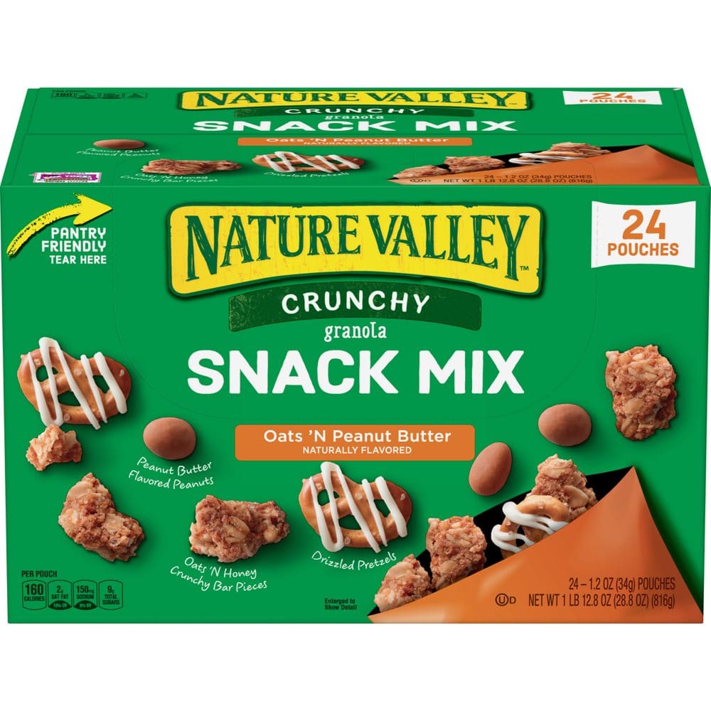 Nature Valley Crunchy Granola Snack Mix Oats ’N Peanut Butter (1.2oz / 24pk) - Trail Mix & Nuts - Nature Valley