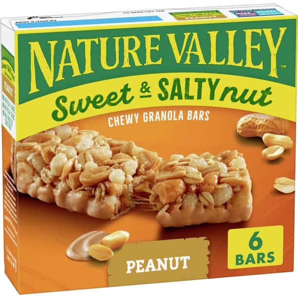 Nature Valley Granola Bars Sweet and Salty Nut Peanut 1.2 oz 6 ct (5 Boxes) - Nature Valley