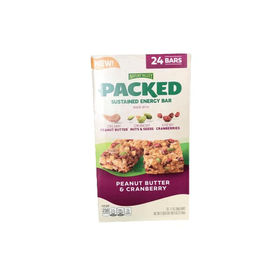 Nature Valley Nature Valley Packed Sustained Energy Bars, Peanut Butter & Cranberry, 24 Count