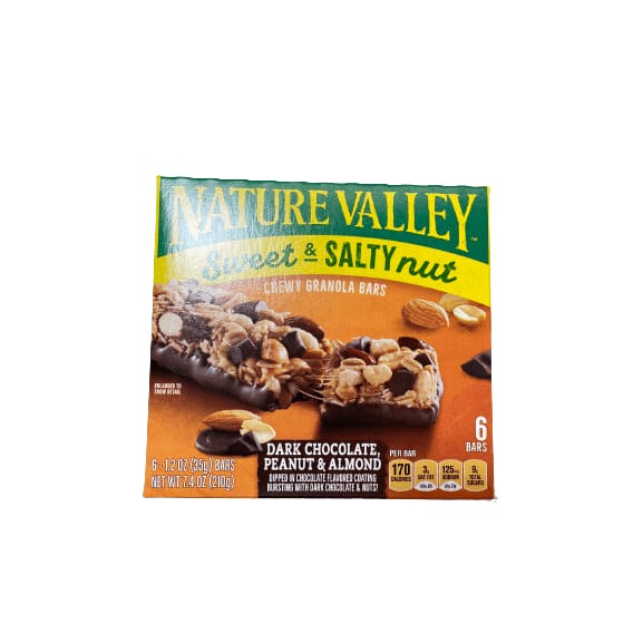Nature Valley Nature Valley Sweet and Salty Nut Bars, Dark Chocolate Peanut Almond, 6 ct, 7.4 oz