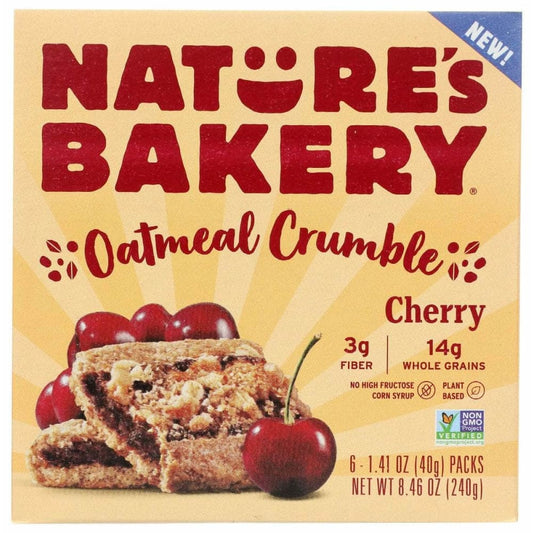 NATURE'S BAKERY NATURES BAKERY Bar Oatmeal Crmbl Cherry, 8.46 oz