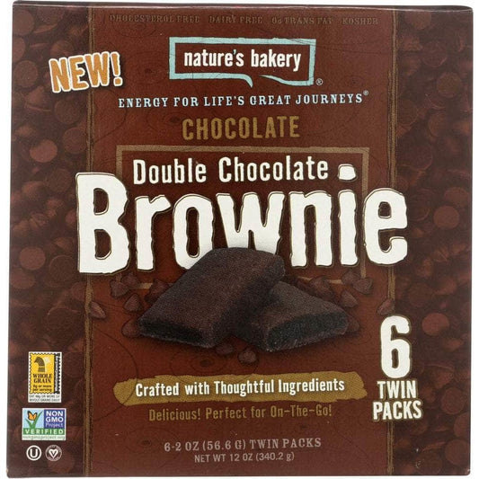 NATURES BAKERY NATURE'S BAKERY Double Chocolate Brownie Bar Chocolate 6 Bars (2 Oz Each), 12 Oz