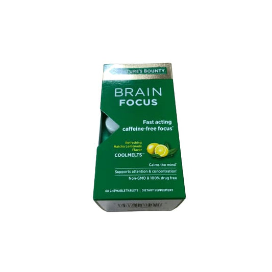 Nature's Bounty Nature's Bounty Brain Focus Coolmelts Matcha Lemonade, 60 Chewable Tablets