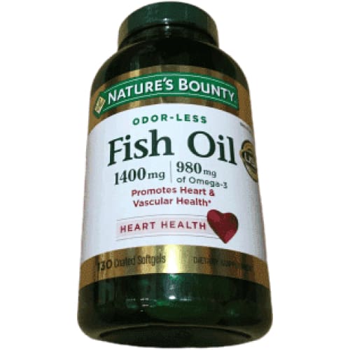 Nature's Bounty Fish Oil 1400 mg 130 Softgels - ShelHealth.Com