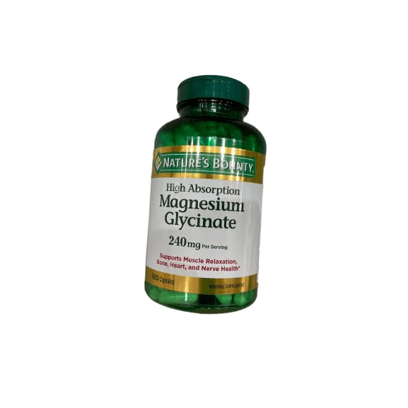 Nature s bounty magnesium glycinate 180 count shelhealth