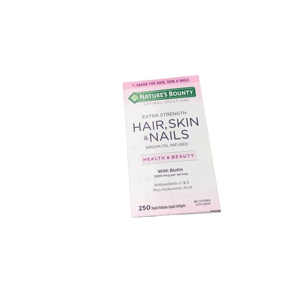 Nature's Bounty Optimal Solutions Hair Skin & Nails Extra Strength, 250 Softgels - ShelHealth.Com