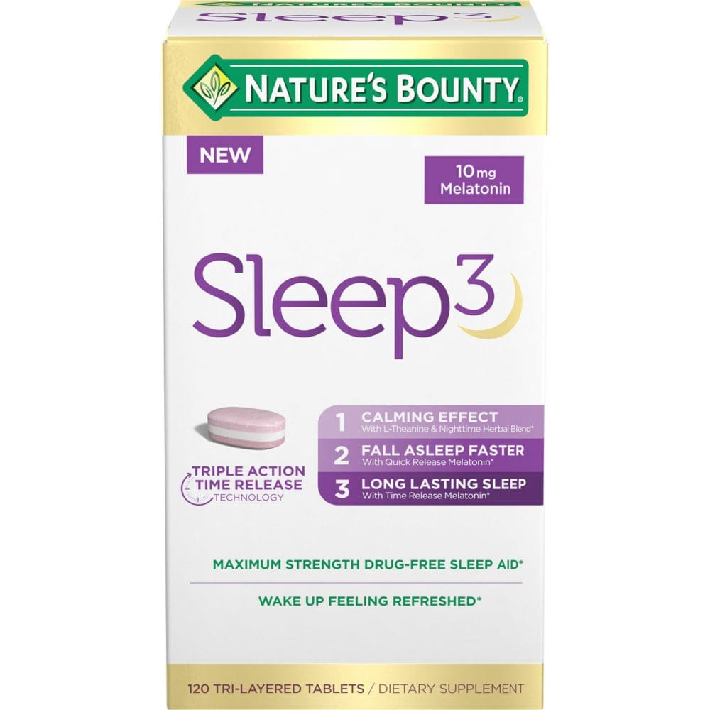 Nature’s Bounty Sleep3 Tri-Layer Tablets (120 ct.) - Diet Nutrition & Protein - Nature’s Bounty