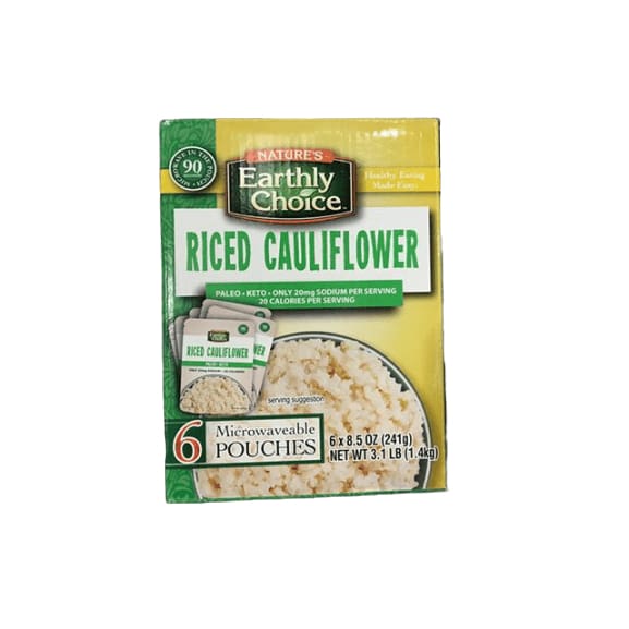 Nature's Earthly Choice Riced Cauliflower, 8.5 oz (Pack of 6) - ShelHealth.Com
