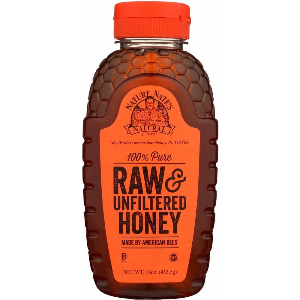 Nature Nates Nature's Nate 100% Pure Raw & Unfiltered Honey, 16 oz