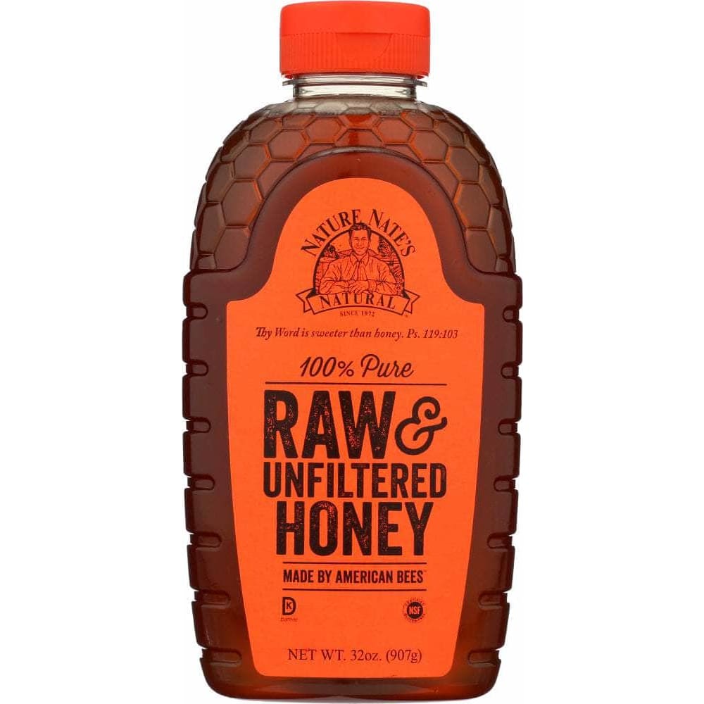 Nature Nates Nature's Nate 100% Pure Raw & Unfiltered Honey, 32 oz