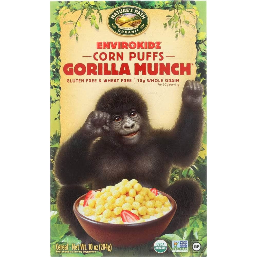 Munch Puffs Nature's Path Organic EnviroKidz Organic Corn Puffs Gorilla Munch ...