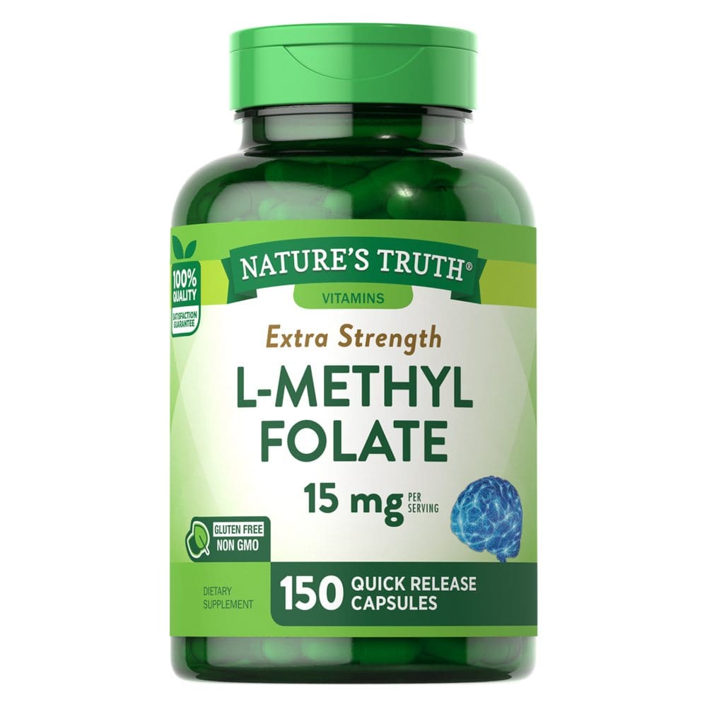 Nature’s Truth L-Methylfolate 15 mg. Quick Release Capsules (150 ct.) - Letter Vitamins - Nature’s Truth