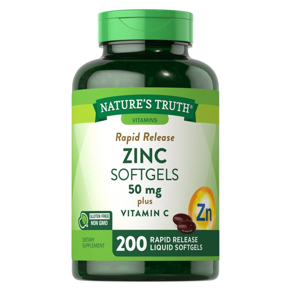 Nature’s Truth Zinc 50mg + Vitamin C Softgels (200 ct.) - Supplements - Nature’s Truth