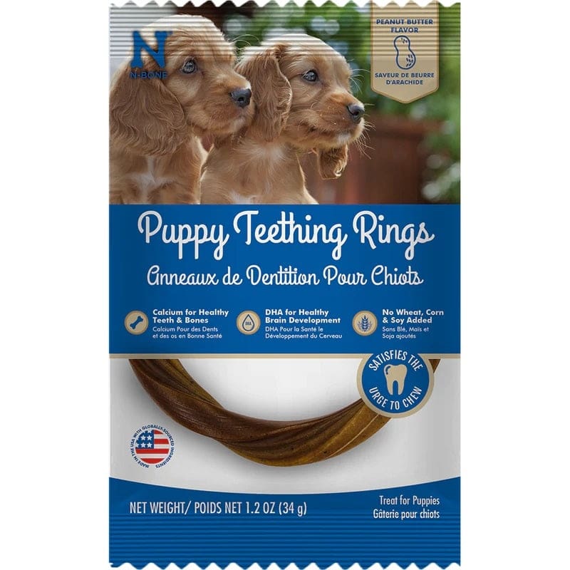 Nbone Dog Teething Ring Peanut Butter Single - Pet Supplies - Nbone