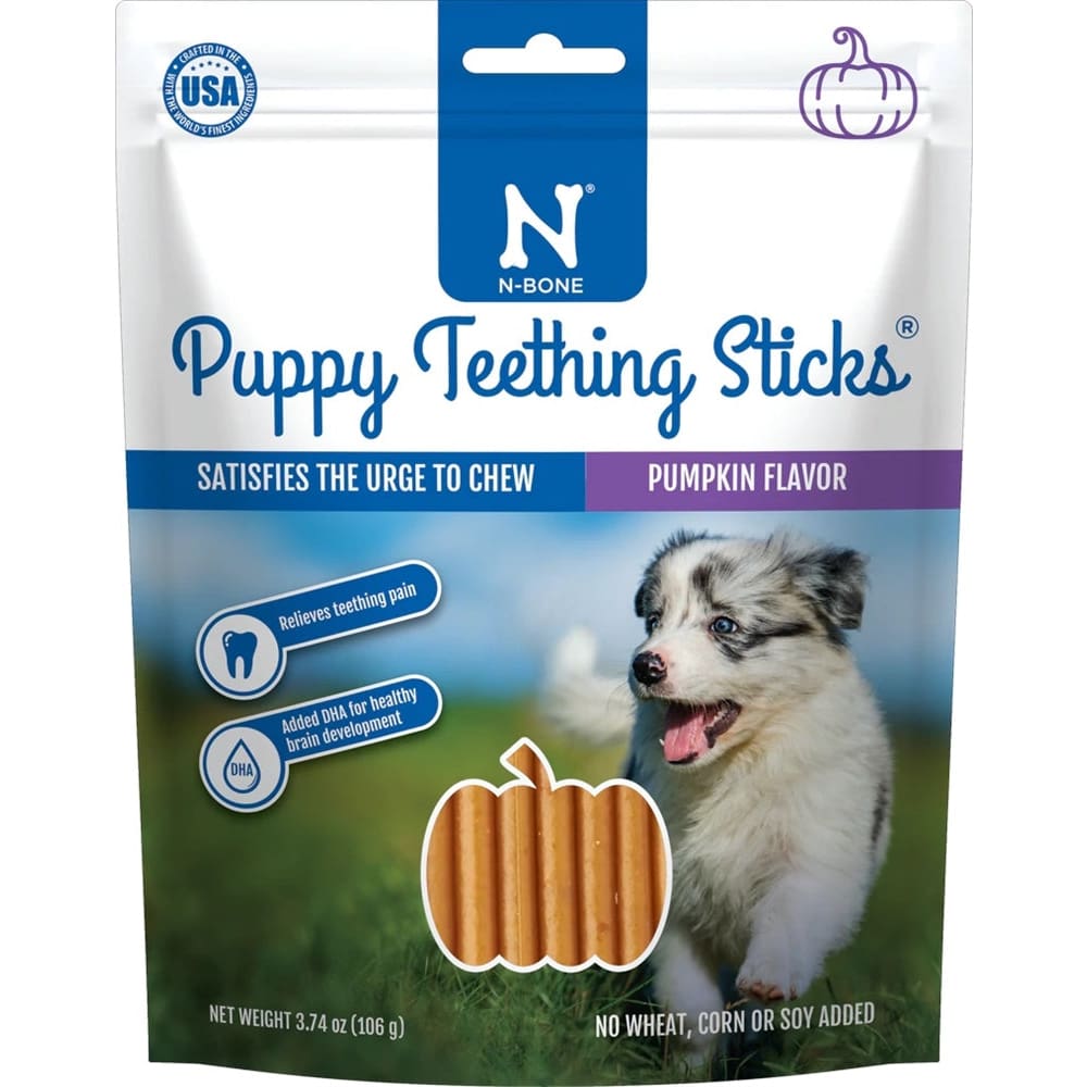 Nbone Puppy Teething Sticks Pumpkin 17 Ct - Pet Supplies - Nbone