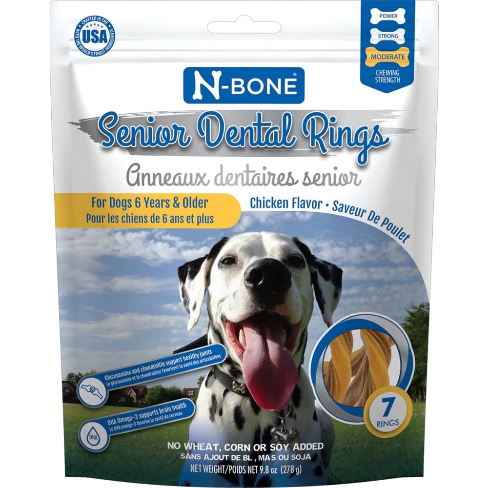 Nbone Senior Dental Rings Chicken 7Ct - Pet Supplies - Nbone