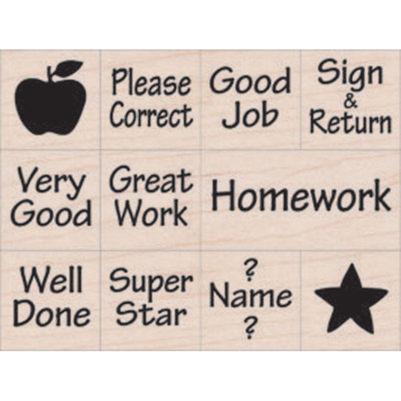Nearly Tiny Messages From Teacher (Pack of 6) - Stamps & Stamp Pads - Hero Arts