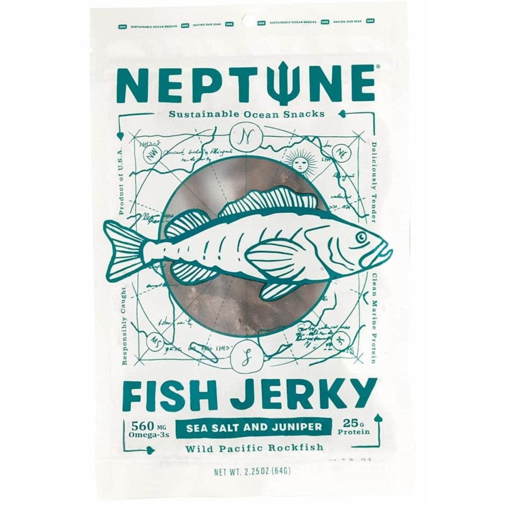 NEPTUNE Grocery > Snacks NEPTUNE: Sea Salt & Juniper Rockfish Jerky, 2.25 oz