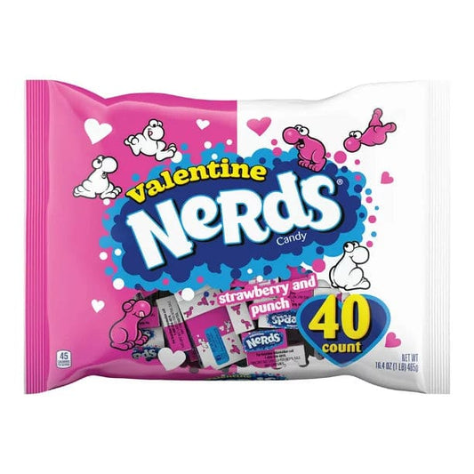 Nerds Valentine’s Day Candy Strawberry and Punch Friend Exchange 40 Count - Nerds