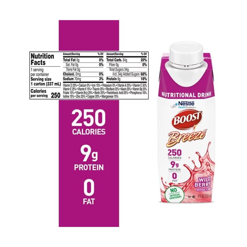 Nestle Boost Breeze Wildberry 8Oz Case of 24 - Item Detail - Nestle
