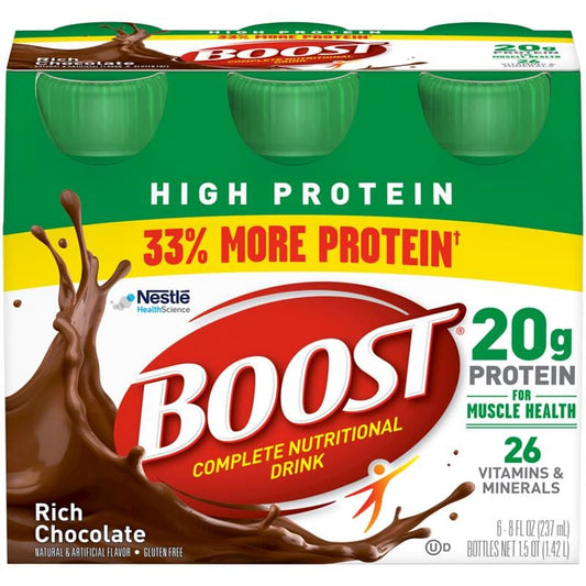 Nestle Boost Hp Choc Retail Pk(4-6 Pks) 8Oz Case of 24 - Nutrition >> Nutritionals - Nestle