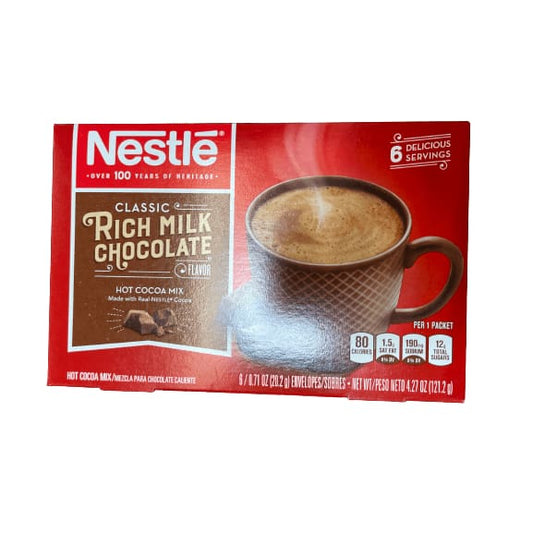 Nestlé Nestle Classic Rich Milk Chocolate Flavor Hot Cocoa Mix 6 - 0.71 oz ea 4.27 oz.