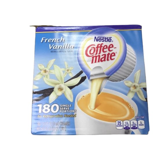Nestle Coffee-mate Coffee Creamer, French Vanilla, 180 Count - ShelHealth.Com